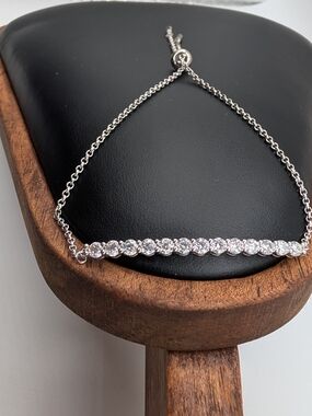BNWT 1.0ctw D Color Moissanite Bolo Tennis Bracelet 925 Sterling Silver